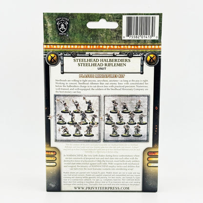 Warmachine Mercenaries Steelhead Halberdiers Steelhead Riflemen Plastic Miniatures Kit