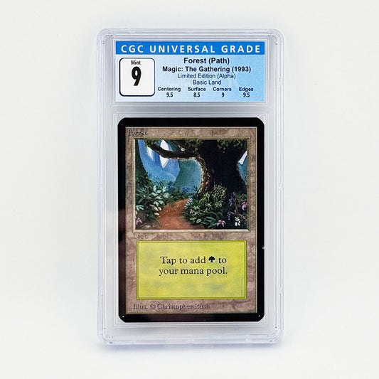 Magic: The Gathering Alpha Forest (Path) CGC 9