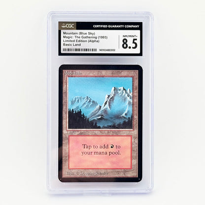 Magic: The Gathering Alpha Mountain (Blue Sky) CGC 9