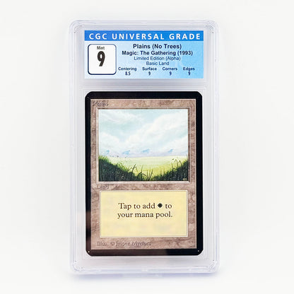 Magic: The Gathering Alpha Plains (No Trees) CGC 9