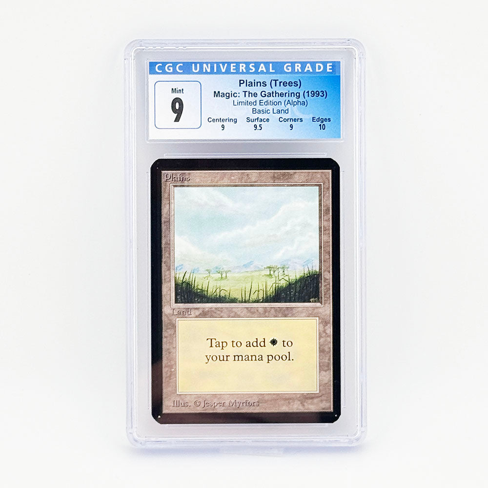 Magic: The Gathering Alpha Plains (Trees) CGC 9