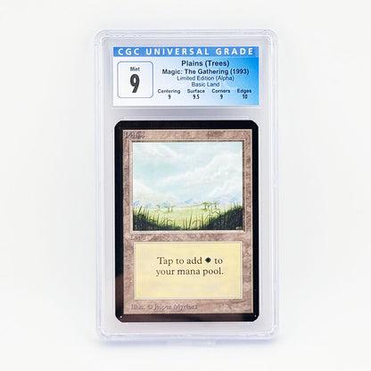 Magic: The Gathering Alpha Plains (Trees) CGC 9