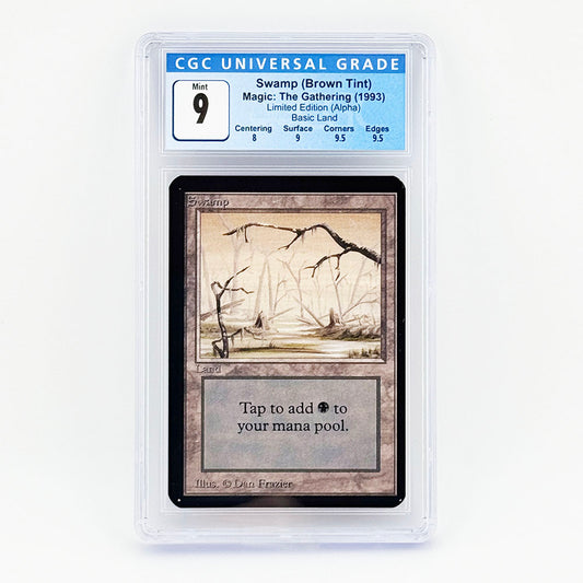 Magic: The Gathering Alpha Swamp (Brown Tint) CGC 9
