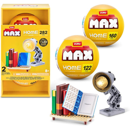 Zuru Max Home Building Bricks 282 Pieces Books & Lamp